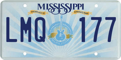 MS license plate LMQ177