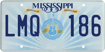 MS license plate LMQ186