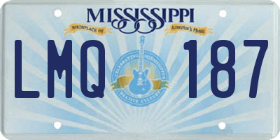 MS license plate LMQ187