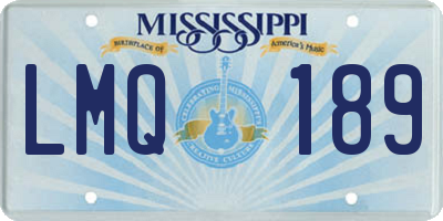 MS license plate LMQ189