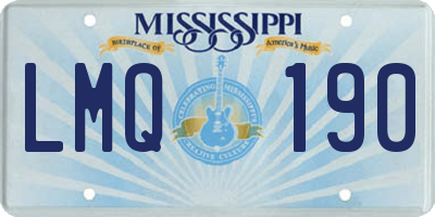 MS license plate LMQ190