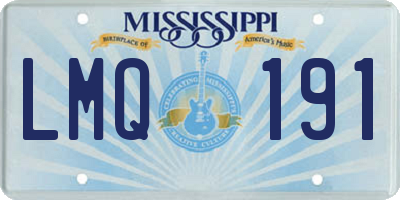 MS license plate LMQ191