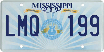 MS license plate LMQ199
