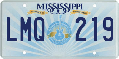 MS license plate LMQ219