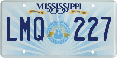 MS license plate LMQ227