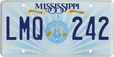MS license plate LMQ242