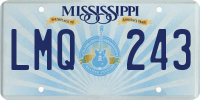 MS license plate LMQ243