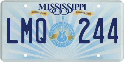 MS license plate LMQ244