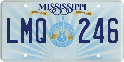 MS license plate LMQ246