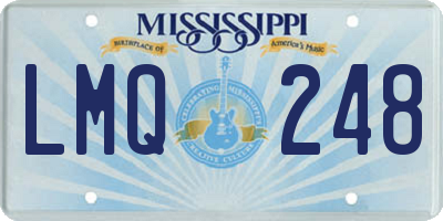 MS license plate LMQ248