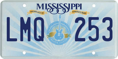 MS license plate LMQ253