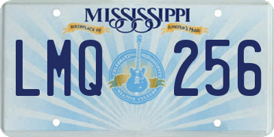 MS license plate LMQ256