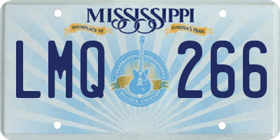 MS license plate LMQ266