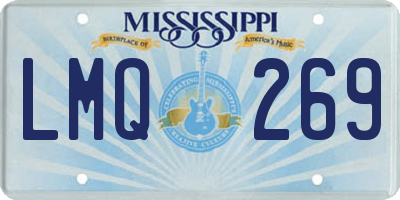 MS license plate LMQ269