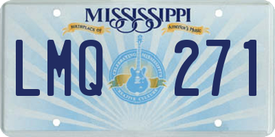 MS license plate LMQ271