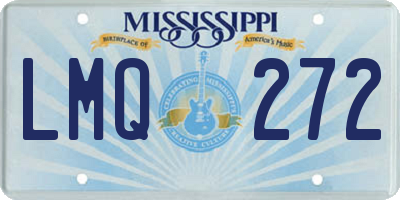 MS license plate LMQ272