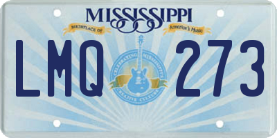 MS license plate LMQ273