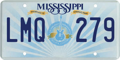 MS license plate LMQ279