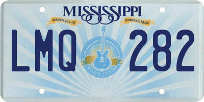MS license plate LMQ282