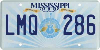 MS license plate LMQ286