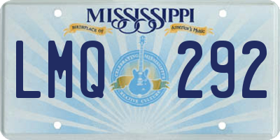 MS license plate LMQ292