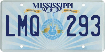 MS license plate LMQ293