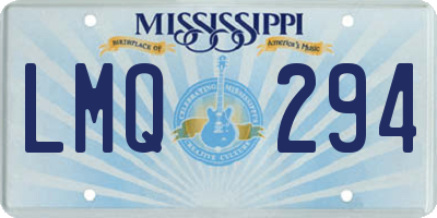 MS license plate LMQ294