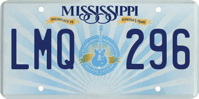 MS license plate LMQ296