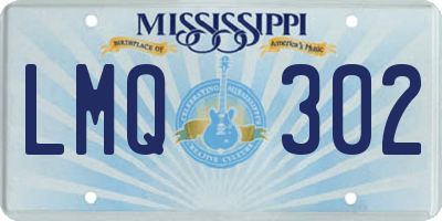 MS license plate LMQ302