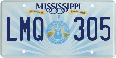 MS license plate LMQ305