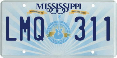MS license plate LMQ311