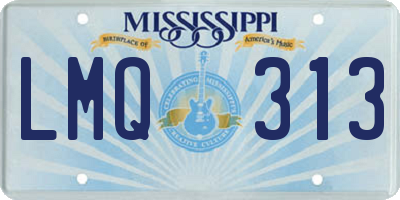MS license plate LMQ313