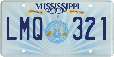 MS license plate LMQ321