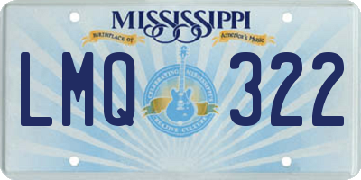 MS license plate LMQ322