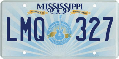 MS license plate LMQ327