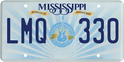 MS license plate LMQ330