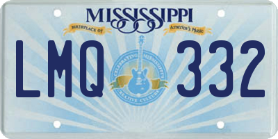 MS license plate LMQ332