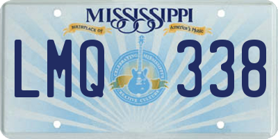 MS license plate LMQ338