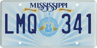 MS license plate LMQ341