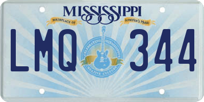MS license plate LMQ344