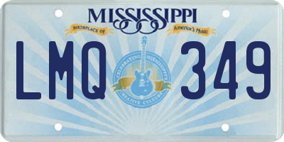 MS license plate LMQ349