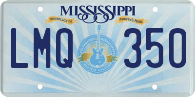 MS license plate LMQ350