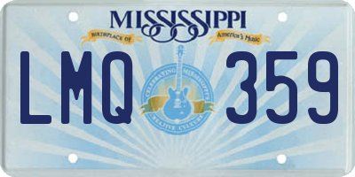 MS license plate LMQ359
