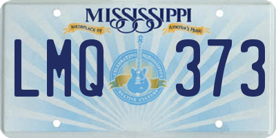 MS license plate LMQ373