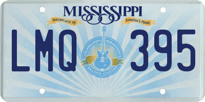 MS license plate LMQ395