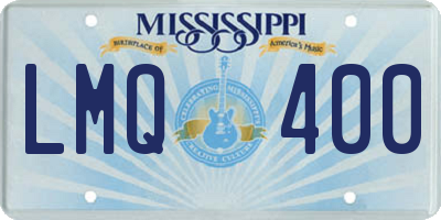 MS license plate LMQ400