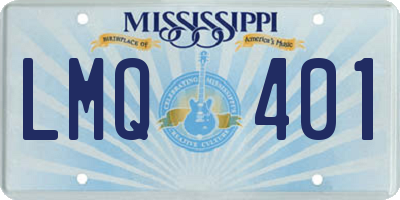 MS license plate LMQ401