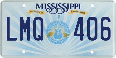 MS license plate LMQ406