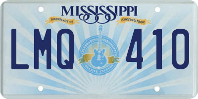 MS license plate LMQ410