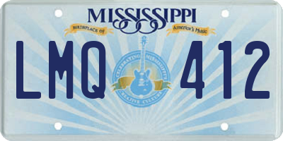 MS license plate LMQ412